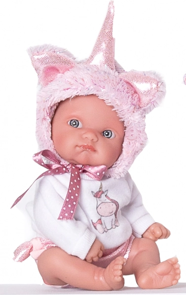 Antonio Juan realistische Babypuppe Einhorn Rosa 21 cm