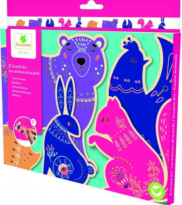 Scratch Art Waldtiere
