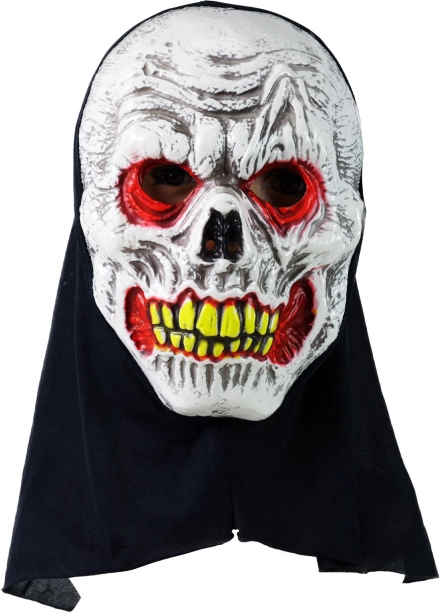 Skelettmaske mit Kapuze für Halloween
