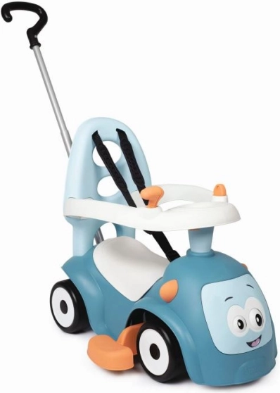 Laufrad mit Geräuschen und Schiebestange Maestro 3-in-1 blau