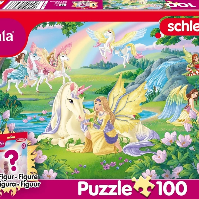 Schmidt Puzzle Bayala: Magische Einhörner mit Schleich Figur