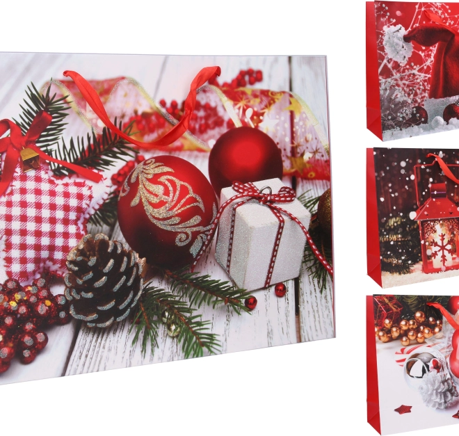 Geschenkpapiertüte L Weihnachten 45 × 32 × 12 cm