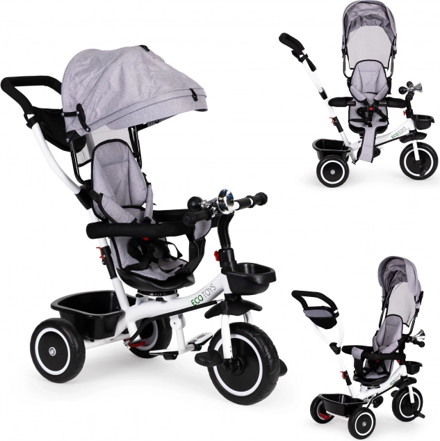 Dreirad mit drehbarem Sitz 360° Grau ECOTOYS