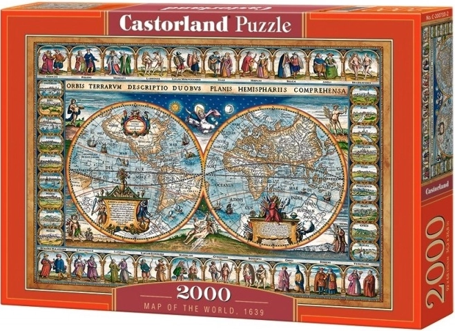Puzzle 2000 Teile Weltkarte 1639