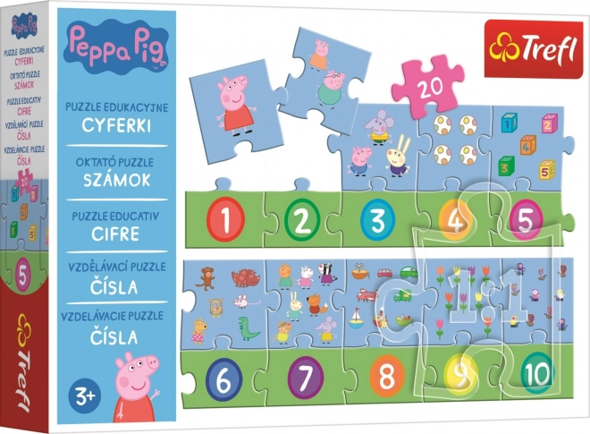 Bildung Puzzle Zahlen Peppa Pig