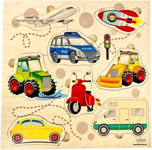 Hess Einlegepuzzle Fahrzeuge aus Holz
