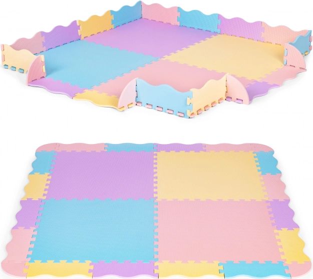 Schaumstoff-Puzzlematte mit Umrandung 141,5 × 141,5 cm, 24-tlg., IPLAY
