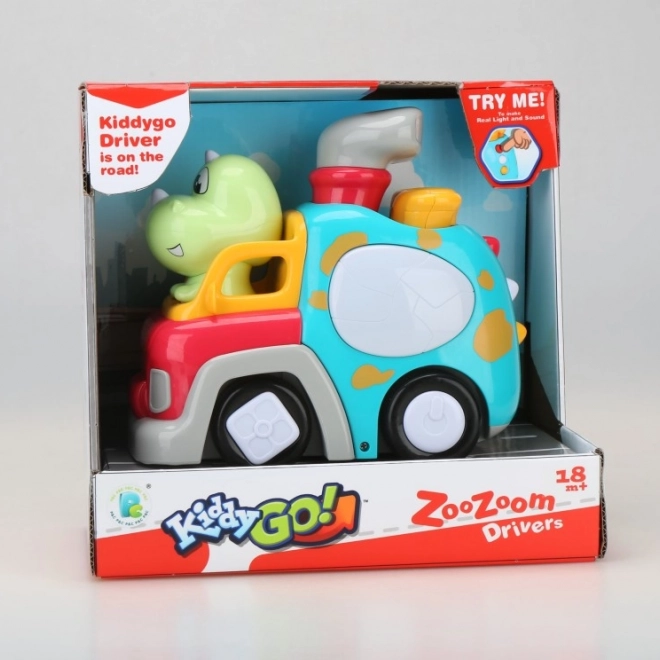 Kiddy Go! Auto mit Dinosaurier mit Lichtern und Geräuschen