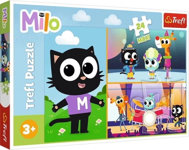 Puzzle 24 MAXI – Abenteuer des Kätzchens Milo