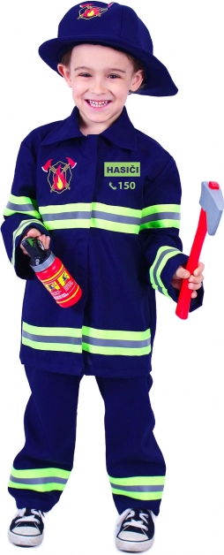 Kinder-Feuerwehrkostüm – tschechischer Aufdruck, Größe L