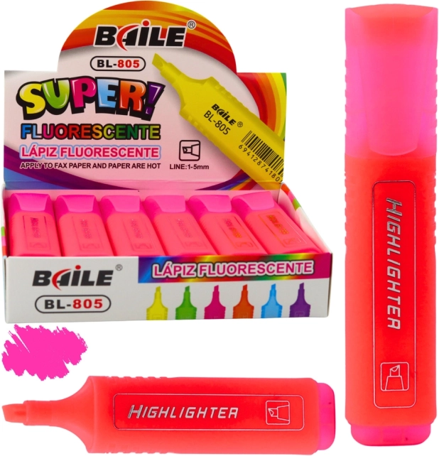 Neon Textmarker intensiv rosa