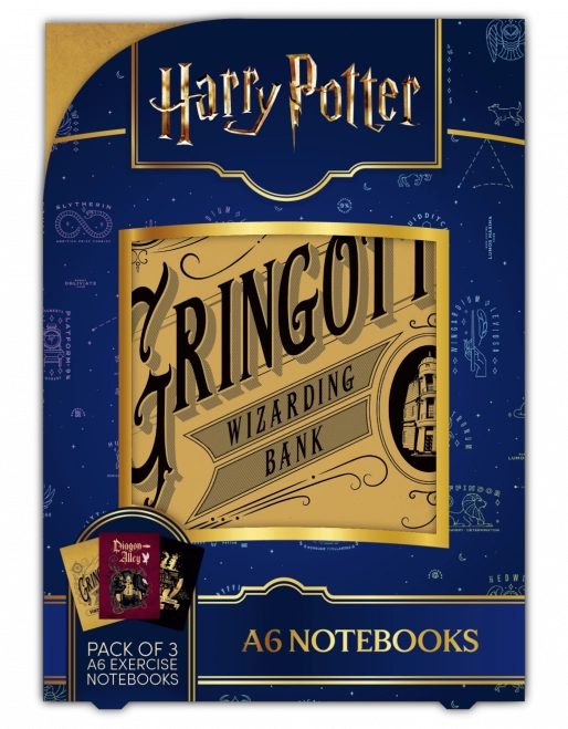Harry-Potter-Set linierte Notizblöcke A6 Magical Locations