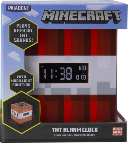 Minecraft TNT Uhr mit USB-Stromversorgung