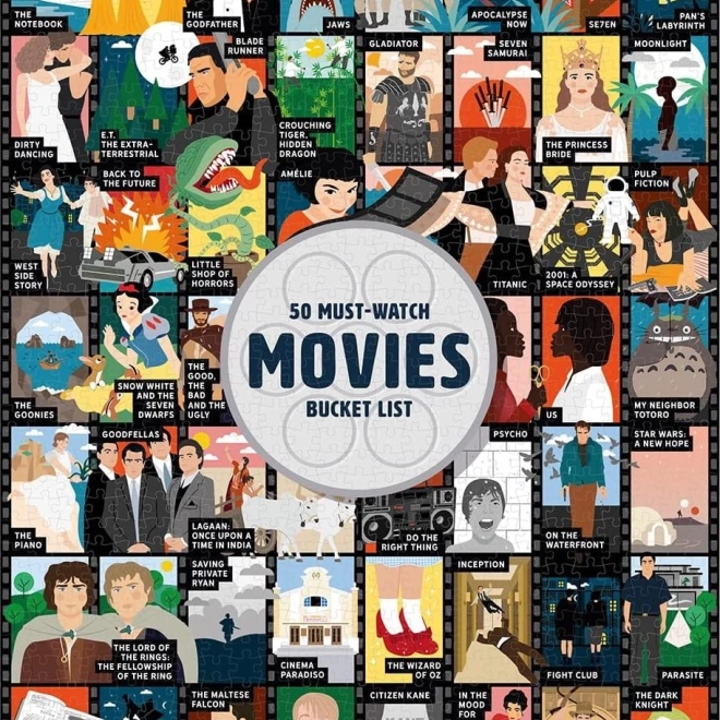 Puzzle-Bucket List: 50 Filme, die Sie sehen müssen – 1000 Teile