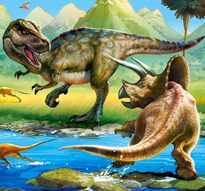 Puzzle Tyrannosaurus vs Triceratops 70 Teile