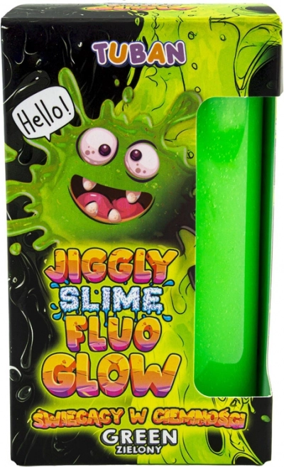 Jiggly Fluo Glow Slime Grün 430g
