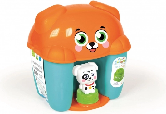 CLEMENTONI Soft CLEMMY Box Hündchen – 6 weiche Bausteine