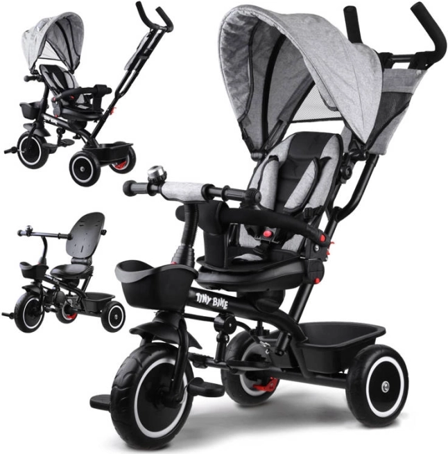 Kinder-Dreirad 3-in-1 mit drehbarem Sitz und Verdeck TINY BIKE – Drehbar
