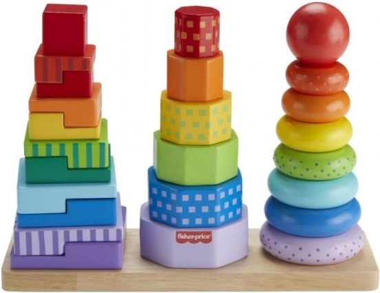 FISHER-PRICE Holz-Steckturm für Kleinkinder