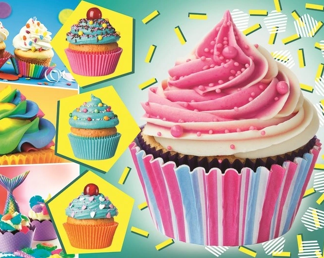 TREFL Panoramapuzzle Bunte Cupcakes 1000 Teile