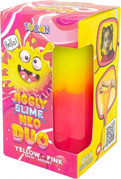 Jiggly Neo Duo Slime Gelb-Rosa