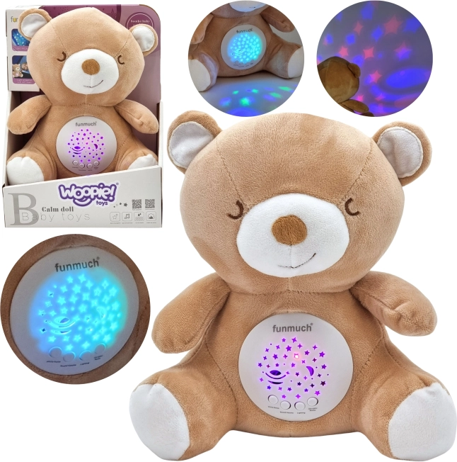 Woopie Baby beruhigendes Plüschtier mit Projektor Teddybär 2-in-1