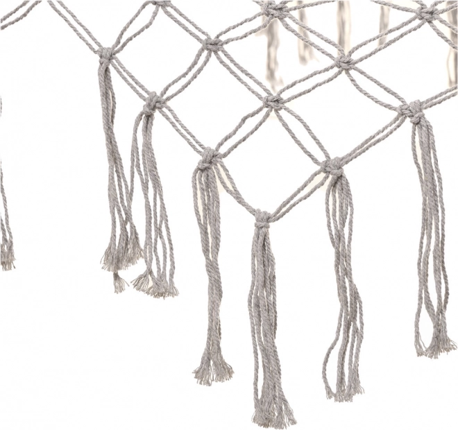 Garten-Hängematte Boho mit Fransen grau 200 cm