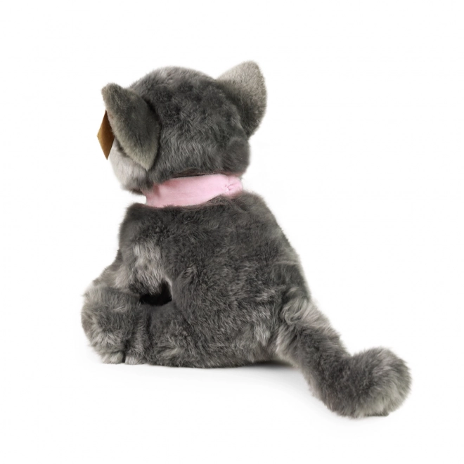 Graue Plüschkatze 25 cm ECO-FRIENDLY
