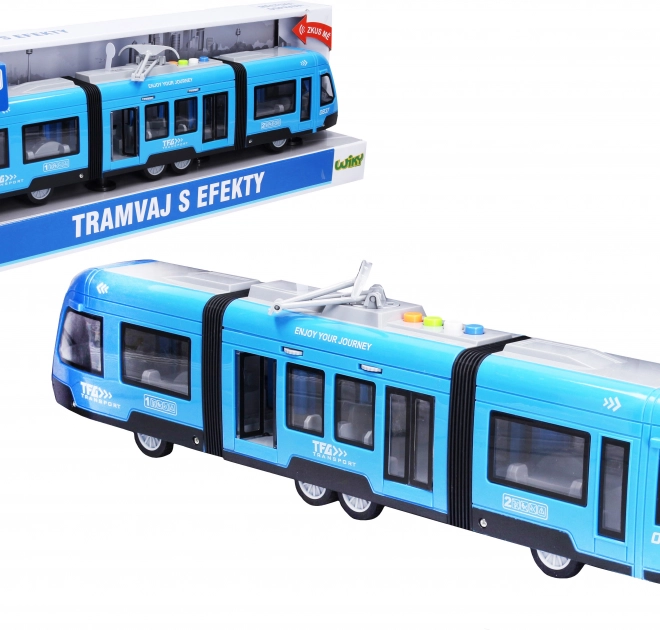 Straßenbahn mit Effekten 44 cm - Tschechische Verpackung