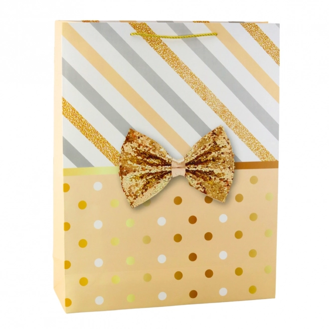 Große Geschenktasche mit goldener Schleife