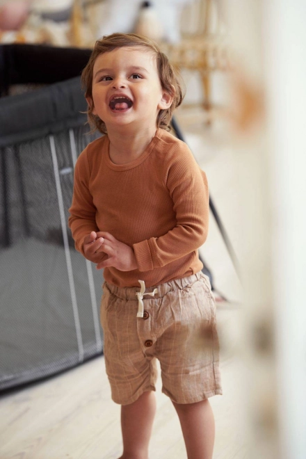 BABYBJÖRN - Reisebett LIGHT - Silber + Spannbettlaken – Schwarz