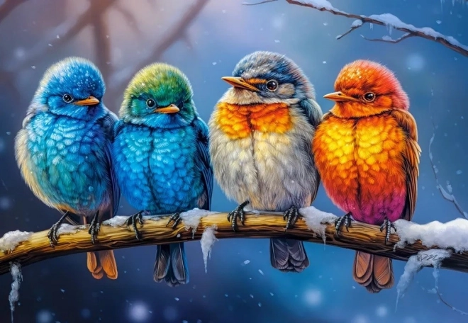 Puzzle 1500 Teile - Vögel Gemeinsam ist es wärmer