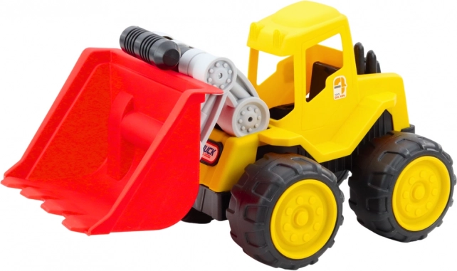 Kinderbaumaschine Bagger mit beweglicher Schaufel Gelb