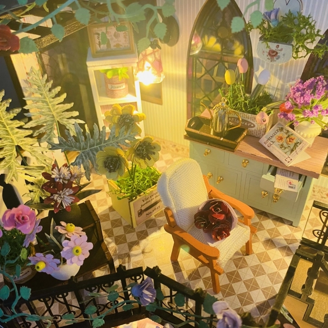 Miniaturhaus von Darcys Blumendomizil