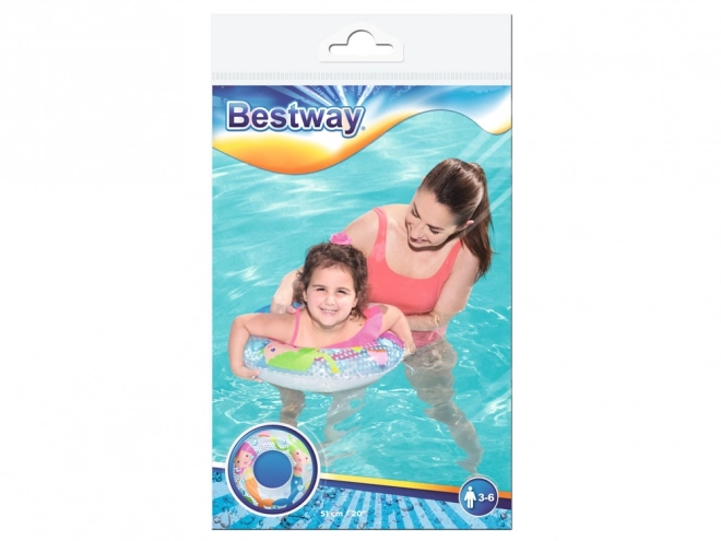 Bestway Aufblasbarer Schwimmring DELFIN – Meerjungfrau