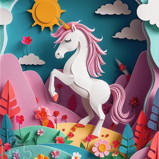 Trefl Puzzle Papierkunst: Einhorn 160 Teile