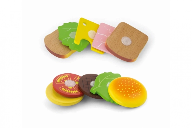 Holz Hamburger und Sandwich Spielset