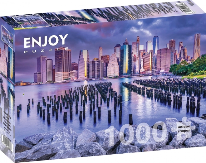 Genießen Sie das Puzzle Wolkiger Himmel über Manhattan, New York 1000 Teile
