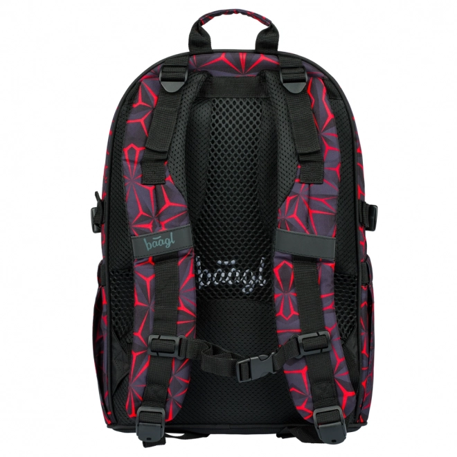 Schulrucksack Core Red Polygon