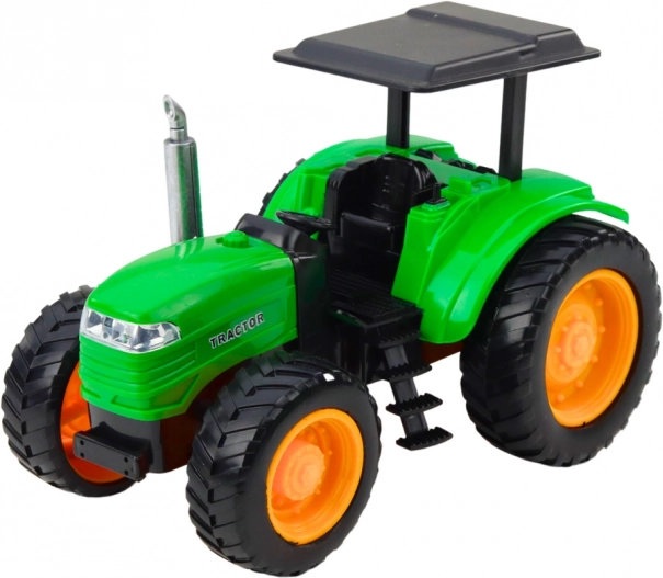 Grüner ferngesteuerter Bauer-Traktor mit Anhänger