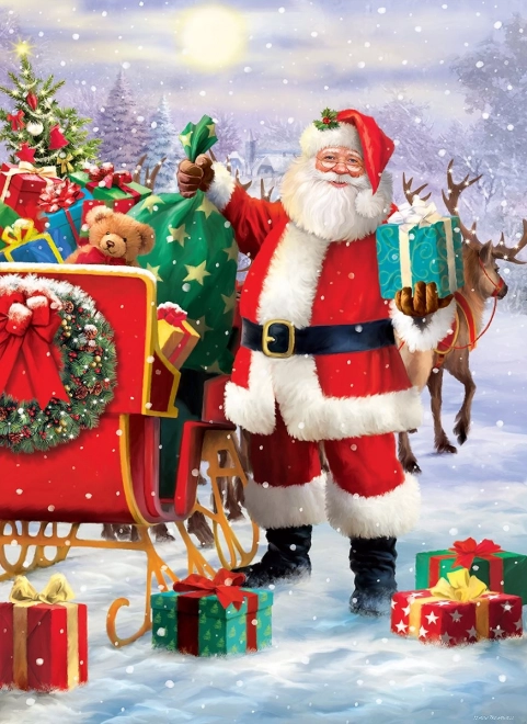 Puzzle Weihnachtsmanns Schlitten 1000 Teile