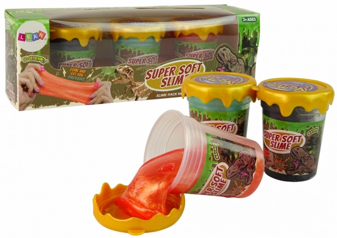 Glitzer-Slime Dinosaurier DIY 3 Farben