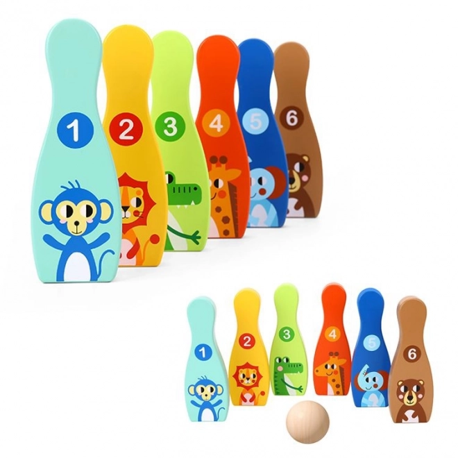 Drewniane Kinderspielzeug Bowling Set