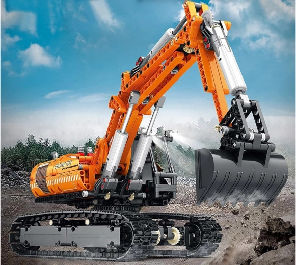 Realistische Mechanik von Ausleger und Schaufel