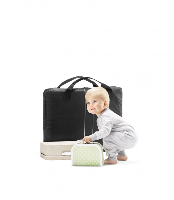 BABYBJÖRN - Reisebett LIGHT - Silber + Spannbettlaken – Schwarz