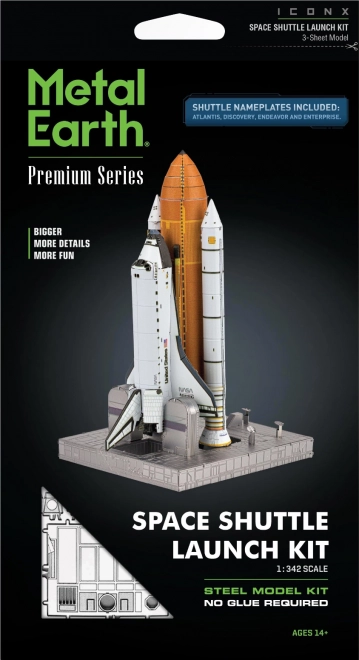 3D-Puzzle Space Shuttle mit Abschussrampe - Metallbausatz