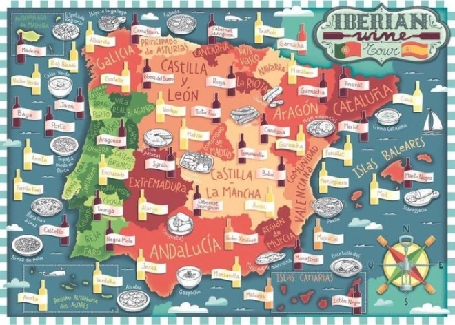 Ravensburger Puzzle Weinregionen Iberiens 1000 Teile