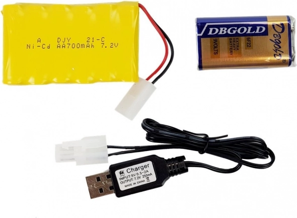 Wiederaufladbarer Akku und USB-Laden