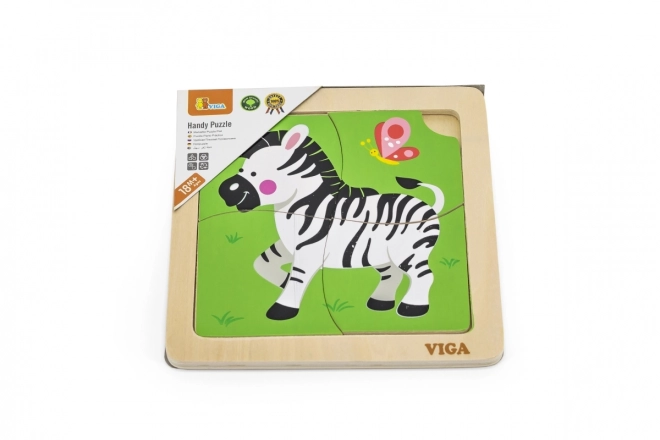 Holzpuzzle Zebra 4-teilig