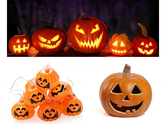 Hängelichter in Kürbisform für Halloween